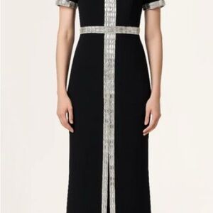 Elegant Black and Silver Women's Dress